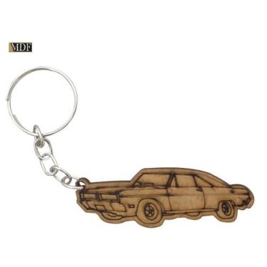 Imagem de Kit 20 Chaveiro com Argola Carro Dodge Charger R/t 6cm Mdf Madeira - A