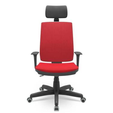 Imagem de Cadeira Brizza Soft Presidente Poliéster Giratória BackPlax - Apoio de