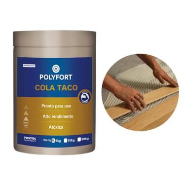 Imagem de Cola Taco PVA Tecido Piso Papel Polyfort Branco 5kg Pulvitec
