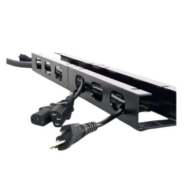 Imagem de Organizador de Cabos para Mesa, Guia de Fios, Canaleta 0,5 Metros, Preto (Preto)