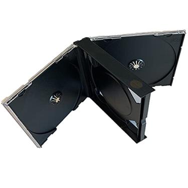 Imagem de MediaPack4All 24 mm Double Chubby Jewel Case (capacidade de 2 discos), capa preta dupla para armazenamento de CD/DVD (5)