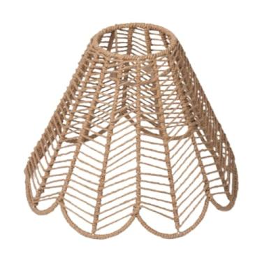 Imagem de Ioensy Luminária pendente abajur lustre capa imitação de rattan abajur para restaurante