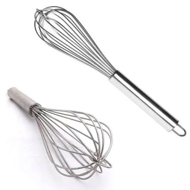 Imagem de Batedor Ovos Fue Fuet Fouet Profissional Inox 35cm Reforçado Bolo NilosDecor