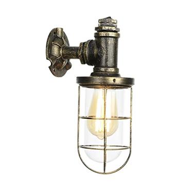 Imagem de Luminária de parede de metal industrial V-intage, iluminação de parede externa para jardim, luminárias de parede internas LED, luminária de parede fria IP55 à prova d'água para varanda inter