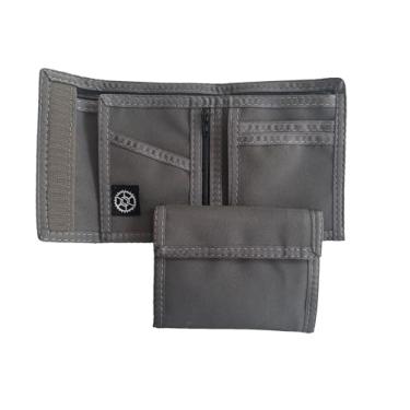 Imagem de Carteira dobrável de nylon com bolso para moedas com zíper, Granite, One Size