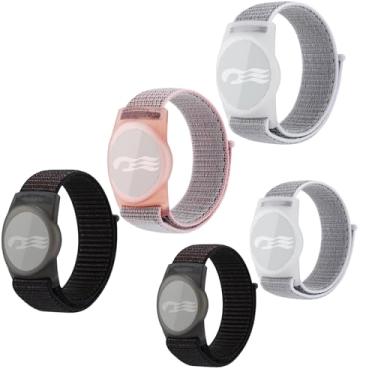 Imagem de Porta-medalhão de cruzeiro de princesa familiar, estilo esportivo de nylon respirável, 2 tamanhos (criança e adulto) em um pacote (2 crianças (preto + cinza) + 3 adultos (preto + rosa + cinza))