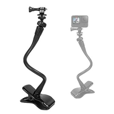 Imagem de Braçadeira flexível para GoPro Webcam, suporte de mesa, clipe de mesa com rosca de 0,6 cm, cabeça esférica de 360° compatível com câmeras de ação Logitech Webcam/DJI