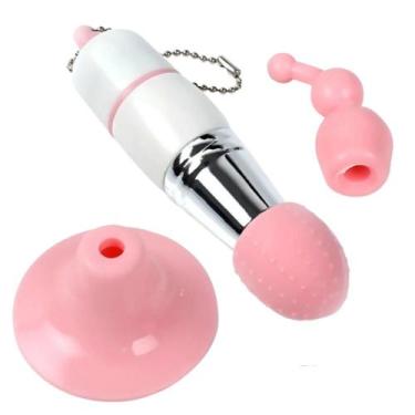 Imagem de Mini Vibrador Estimulador de Clitóris Ponto G e Seios 3 ponteiras Chav