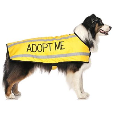 Imagem de Dexil Limited Adopt Me Casacos de Cachorro Amarelo Quente S-M M-L L-XL Revestimento de Lã Reflexiva Impermeável (Nova Necessidade de Casa) Doe à Sua Caridade LocalDexil Limited L-XL Back 23" (59cm) amarelo 6731649