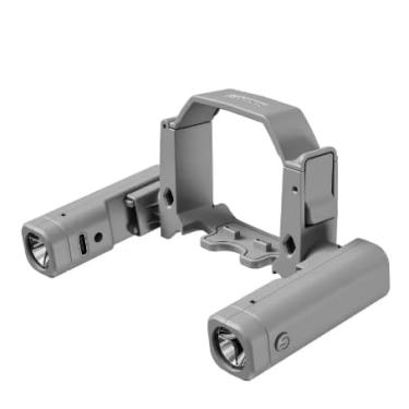 Imagem de Holofote LED Recarregável para DJI Mini 4 Pro, Lanterna Dupla com Luz de Sinalização, 2 Horas de Autonomia.