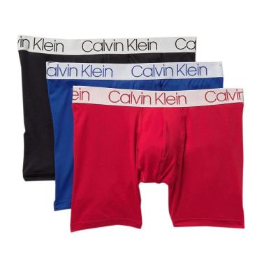 Imagem de Cuecas boxer de microfibra Calvin Klein para homens, pacote com 3