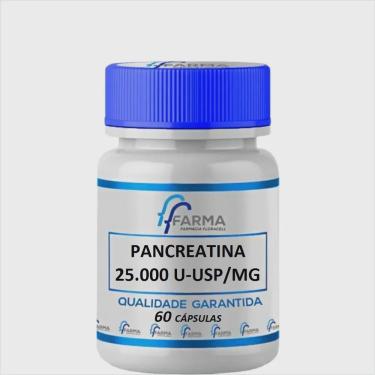 Imagem de Pancreatina 25.000 u-usp/mg 60 Cápsulas Gastrorresistentes