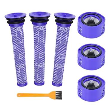 Imagem de Wolipury Pacote com 6 filtros de substituição para Dyson V6, aspirador sem fio, inclui filtros pré e pós , substitui peça # 965661-01, 966741-01, substituição do filtro de vácuo Dyson