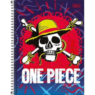 Imagem de Caderno Univ 10 Matéria 160Fl One Piece Netflix Azul Tilibra