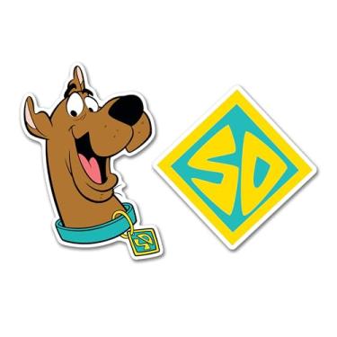 Imagem de Elektroplate Adesivos decalque dinâmico oficialmente licenciado Scooby-Doo e Tag | Vinil brilhante premium para todos os climas para carro, garrafa de água, laptop, tablet, refrigerador, para-choques