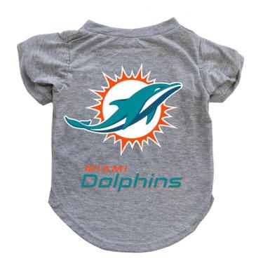 Imagem de Little Earth: Camiseta para Cachorros Miami Dolphins - Cor do Time - Mistura de Algodão/Poliéster - Camiseta