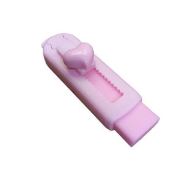 Imagem de Borracha Retrátil Coração Rosa Fofo Material Escolar, Escritório - Lys