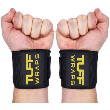 Imagem de Tuff Wraps Pulseiras De 16" Tuffwraps Para Academia - Sem Alças Para Polegar - Suporte Para Levantamento De Peso, Levantamento De Peso E Supino - Pulseiras De Pulso Duráveis, Acessório De Academia P