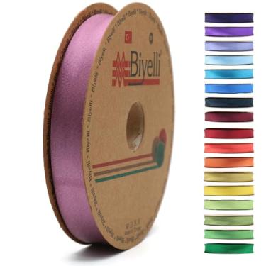 Imagem de Fita de viés de cetim dobrável - 99+ cores - 0,9 cm de largura - 27 jardas - fita dobrável de cetim para encadernação de tecido fita de encadernação para costura de roupas DIY (58. roxo) BYS58