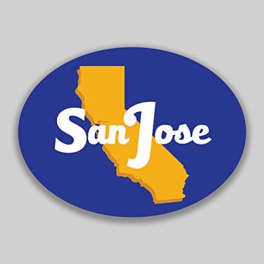 Imagem de JMM Industries Adesivo decalque de vinil San Jose California City para-choque janela de carro Yeti Planner Organizer 2 pacotes 4,5 polegadas por 8,5 cm laminado de proteção UV de qualidade premium