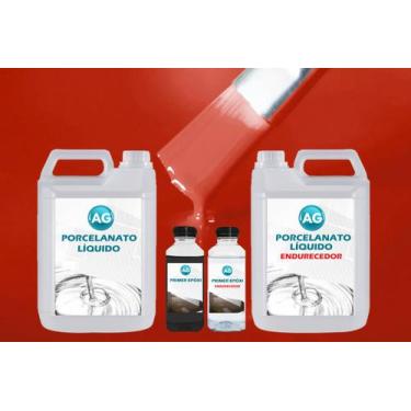 Imagem de Kit Porcelanato Líquido Vermelho Trafego AG - RAL3020 por M² - Resinas