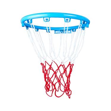 Imagem de Luwint Aro de basquete personalizado para crianças, aro de basquete pesado para uso externo em ambientes internos, 39 cm