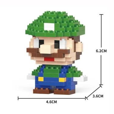 Imagem de Brinquedo Blocos de Montar Infantil Brinquedo Educativo Animais De Bri