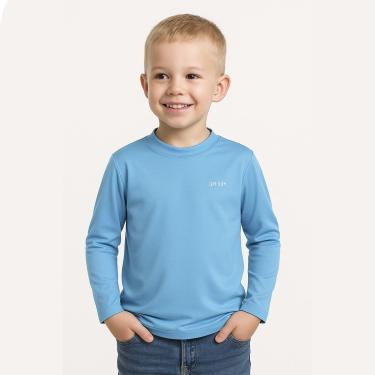 Imagem de Camiseta Infantil Manga Longa Proteção Solar UV Praia Gênero:Masculino;Tamanho:10;Cor:-Masculino