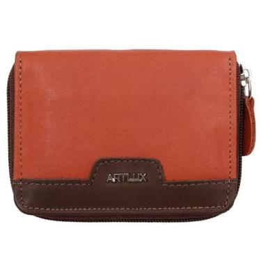 Imagem de Carteira Pequena em Couro com Zíper Artlux 985, Caramelo