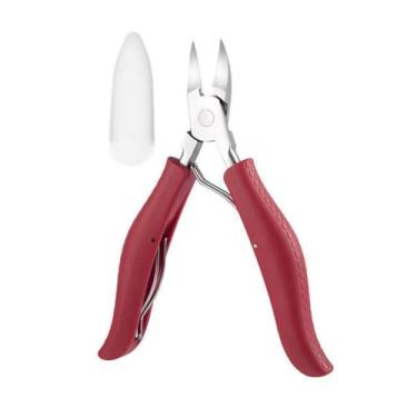 Imagem de Tesoura para cutícula de unhas, cortador de unhas das mãos e dos pés, alicate para remoção de unhas dos pés, ferramenta para manicure e pedicure, cuidados com o corte, vinho tinto