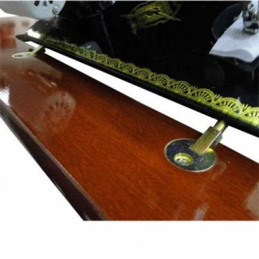 Imagem de Gabinete Luxo c/ Tampo para Máquina de Costura Doméstica, 5 Gavetas - 