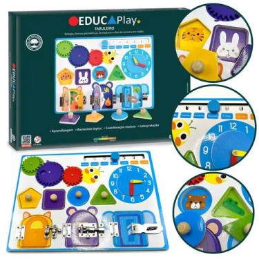 Imagem de Jogos Educativos Intantil Tabuleiro de Madeira TDAH Autismo - Polibrin