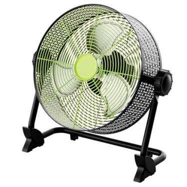 Imagem de TLOG Ventilador De Chão Recarregável 12", Portátil Operado Por Bateria Com Carregamento Usb, 12 Velocidades E Modo Vento Natural, Temporizador Horas, Ajustável Em 360°, Leve Sem Fio Para Acampamento