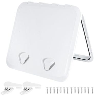 Imagem de BALAVA Escotilha De Barco, Acesso Ao Convés E Tampa, 20 Pol. X 18 Pol., Retângulo Inspeção Marítima, Placa Cobertura Para Caravana Marítima Rv (Branca)