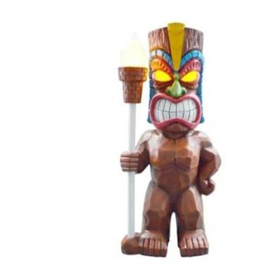 Imagem de Totem Solar de Resina, Artesanato de Luz de Jardim LED para Trilha de Gramado de Varanda, Decoração de Luz de Jardim LED (Nervoso)