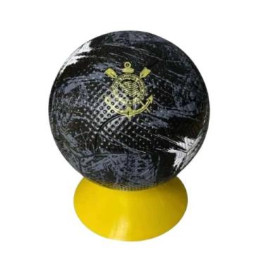 Imagem de Bola de Futebol PVC/PU Nº 5 Corinthians Preta e Dourada Futebol e Magi