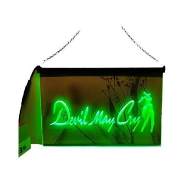 Imagem de LED Neon Sign Devil01 May01 Cry01 3D Escultura Arte De Parede Para Cas