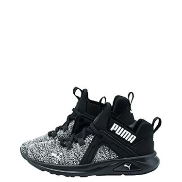 Imagem de PUMA Tênis de corrida unissex infantil Enzo 2, Preto/branco, 2 Little Kid