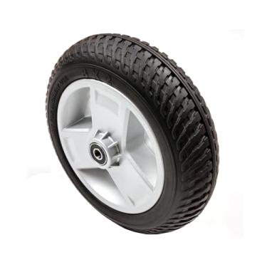 Imagem de Mobility scooter replacement wheel,8"x2" (200x50) Flat-Free Front Wheel Tri-Spoke Rim for Go-Go & Pride 3-Wheel Travel Mobility Scooters (WHLASMB1872),W/bearing,Silver+Black,1Ea