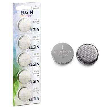 Imagem de Bateria de Lítio Elgin 3V Blister com 5 Unidades - CR2450 - MB Tech