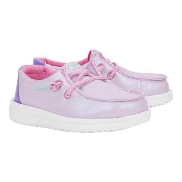 Imagem de Hey Dude Tênis feminino infantil Wendy Iridescent Sparkle (infantil), roxo, 34 médio