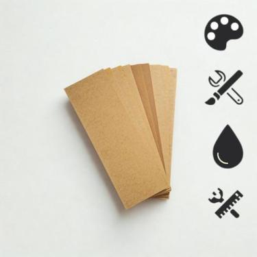 Imagem de Kit MDF Cru 3mm com 10 Placas 20x60cm Para Artesanato Corte a Laser De