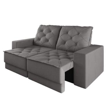 Imagem de Sofá Retrátil Reclinável 3 Lugares 1,80m Cinza - MAMFLEX