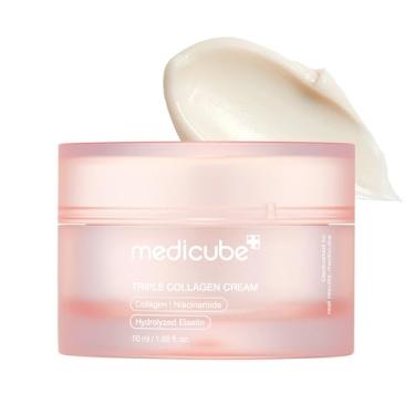 Imagem de medicube Creme De Colágeno Triplo - Hidratante E Firmador Com Ácido Hialurônico, Elastina Premium, Manteiga Karité, Cuidado Antirrugas Aumenta A Elasticidade, Coreano Para Pele, 1,69 Oz