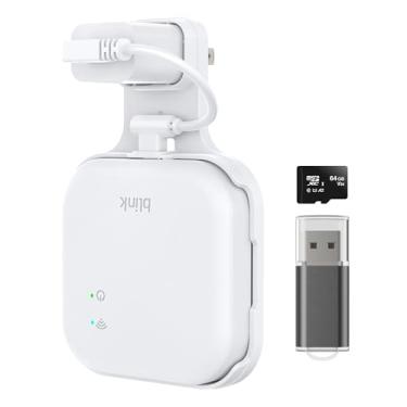 Imagem de HomeMount Suporte de parede de tomada de cartão micro SD de 64 GB para módulo Blink Sync XR com cabo curto, economiza espaço e suporte de parede fácil de mover para câmera de segurança residencial e