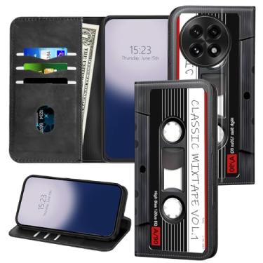 Imagem de SichKards Capa carteira para OnePlus 13 5G - bloqueio RFID, interior de TPU à prova de choque, capa flip de couro PU com fecho magnético, compartimentos para cartões, capa protetora durável, fita