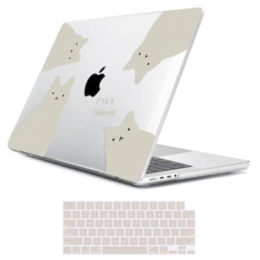 Imagem de HOHAIYOO Capa para MacBook Pro de 14 polegadas 2024 2023 2022 2021 M4 M3 M2 M1 A3112 A3185 A3401 A2918 A2992 A2779 A2442 Retina Display e Touch ID, capas rígidas com teclado Capa e protetor de tela