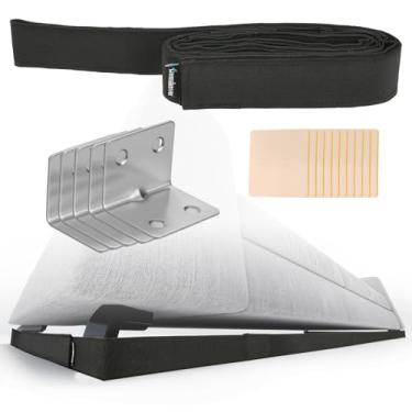 Imagem de Homakover Bloqueador de sofá de 2,5 m, amortecedor de alça elástica ajustável para evitar que brinquedos e detritos, conectores para sofás fiquem presos sob móveis e sofás (21 cm x 4 cm)