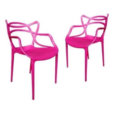 Imagem de Kit 2 cadeiras allegra rosa pink - AJ