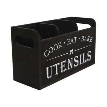 Imagem de Prateleira De Armazenamento De Madeira Para Utensílios De Cozinha, Org